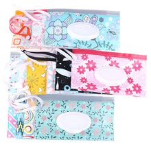 Load image into Gallery viewer, 1PC Eco-Friendly Baby Wipes Box Wet Wipe Box Cleaning Wipes Carrying Bag Clamshell Snap Strap Wipe Container Case