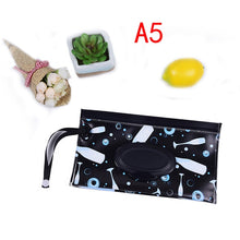 Load image into Gallery viewer, 1PC Eco-Friendly Baby Wipes Box Wet Wipe Box Cleaning Wipes Carrying Bag Clamshell Snap Strap Wipe Container Case
